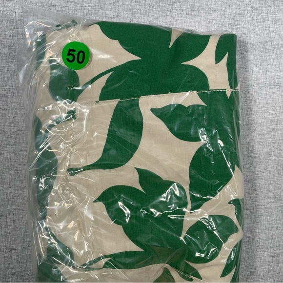 Banana Republic Linen Skirt Women Size 2 Vintage A-Line Lined Green Leaf Print - Picture 10 of 10